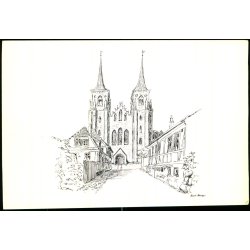 B. Hooge - Dobbeltkort af Roskilde Domkirke - Ubrugt