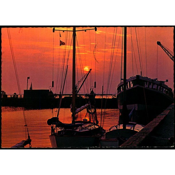 Solnedgang - Rudkbing Havn - Stender 149 521 018 - Brugt