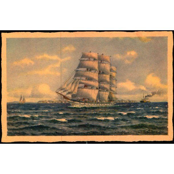 Skoleskibet "Danmark" - Stender 1300 - Ubrugt