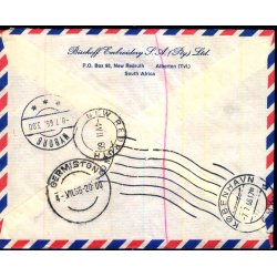 Luftpost Brev fra Syd Afrika - Express -- 4 - 7 - 66 - Stempler bag.