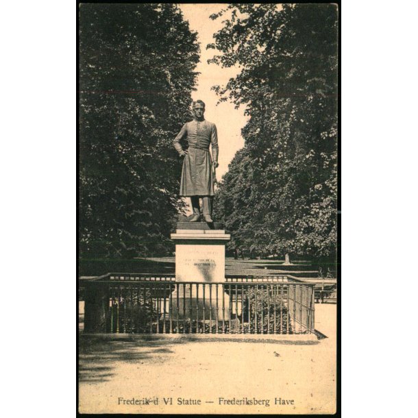 Frederik VI  Statue - Frederiksberg Have - Sk.B. &amp; Kf. 2835 - Brugt
