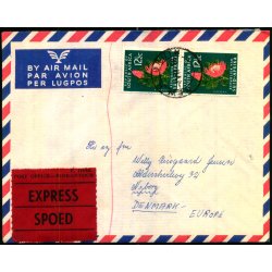 Luftpost Brev fra Syd Afrika - Express -- 4 - 7 - 66 - Stempler bag.