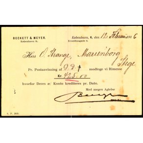 Beckett & Meyer - Kbh. K. - S.F. 2925 - Brugt