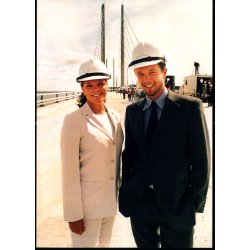 Kronprinsessan Victoria - Kronprins Frederik p resundsbroen - Mens Press u/n - Ubrugt