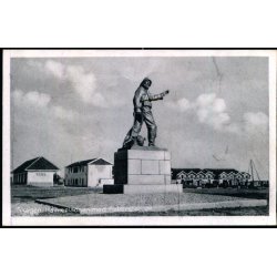 Skagen - Havnepladsen med Fiskerstatuen - Einer Nielsens Bogh. 74343 - Ubrugt