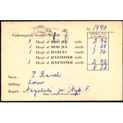 Efterporto - Tryksagskort til Vestervig 