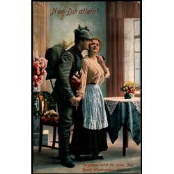 Feldpost - Feldpost   11 -8  -17 - Til  Nr. 3. Ltt. - 12. Comp. - Billedside : Nur Du allein !