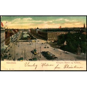 K�benhavn - Kongens Nytorv og Nyhavn med Guldglimmer - C.R. 116