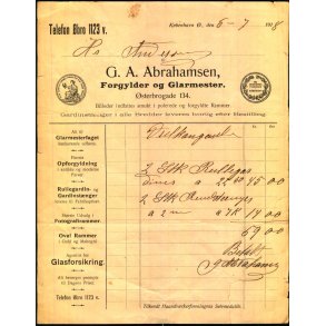 G.A. Abrahamsen - Glarmester - 1918