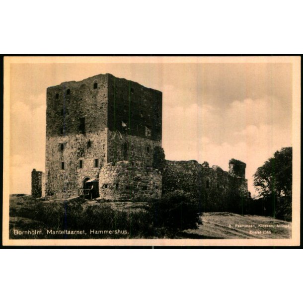 Bornholm - Manteltaarnet - Hammershus - B. Rasmussen 2366 - Ubrugt