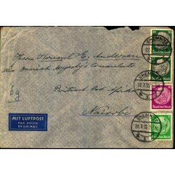 Luftpost Brev fra Tyskland til Kenya - 22 - 7 - 35