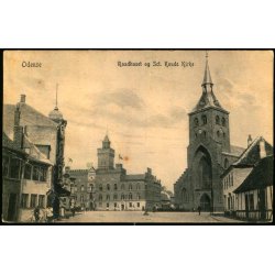 Odense - Raadhuset og St. Knuds Kirke - Peter Alstrup 3982 - Brugt