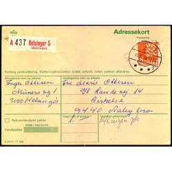 Adressekort fra Helsingr 5 - 8 kr. Rigsvben  10 - 5 - 79