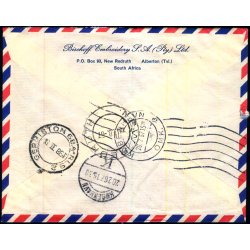 Luftpost Brev fra Syd Afrika - Express -- 18 - 2 - 68 - Stempler bag.