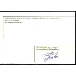 Adressekort med Postopkrvning fra Albertslund - 4 og 8 kr. Rigsvben 90 re M. 60 re Blge - 