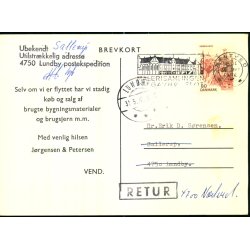 Postkort - Retur  31 - 5 - 76  - Brugt