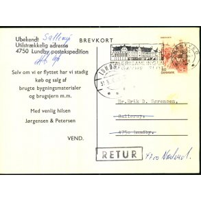 Postkort - Retur  31 - 5 - 76  - Brugt