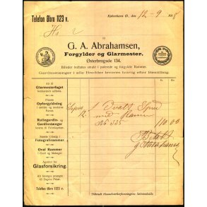 G.A. Abrahamsen - Glarmester - 1918