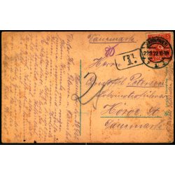 Efterporto - Postkort fra Tyskland til Danmark 29 - 9 -22