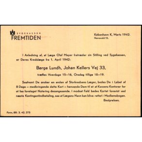 Sygekassen - Fremtiden - Kbh. K. - Form 88 - Brugt