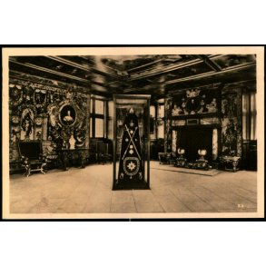 Christian Vs - sal med regalierne - Fotokort Rosenborgsamlingen S 3