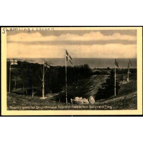 Skamlingsbanke - Den historiske talerstol med de fem Nationers Flag - V. Sch�ffer 63832 - Ubrugt