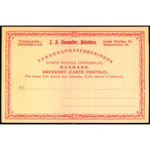 J.A. Houmller - Holstebro - Helsagskort u/n - Ubrugt