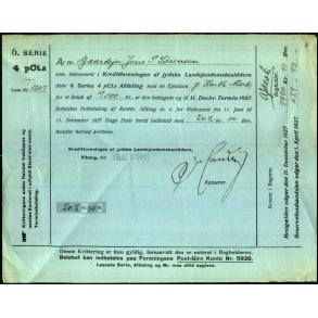 Kreditforeningen af Jyske Landejendomsbesiddere - 1927