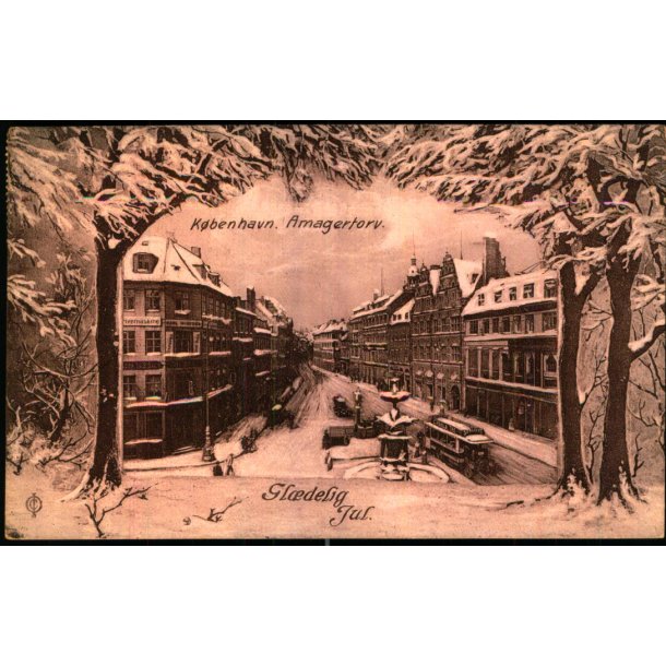 K�benhavn - Amagertorv - Gl�delig Jul - Chr. Olsen 3 - Brugt