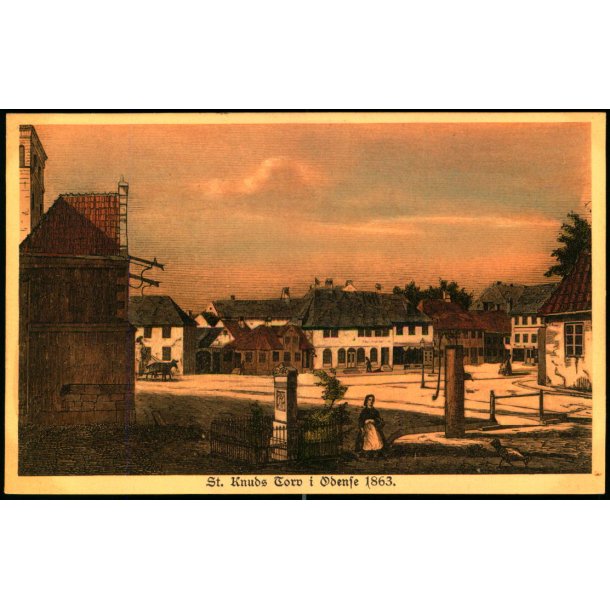 St. Knuds Torv i Odense 1863 - Stender Serie "fra gamle Dage" 26882 - Ubrugt
