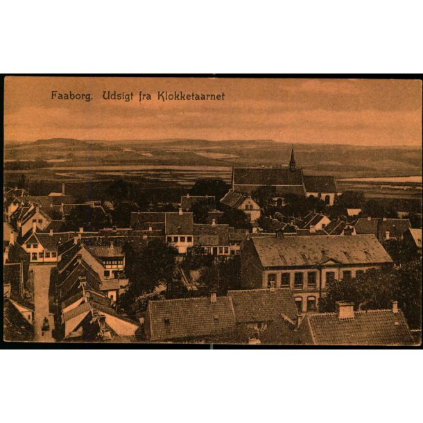 Faaborg - Udsigt fra Klokketaarnet - F.C. Alstr�'ms Bogh.  u/n  - Ubrugt