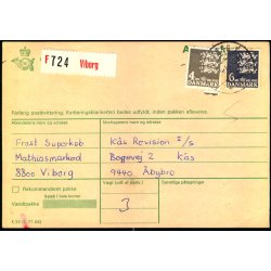 Adressekort fra Viborg  - 4 og 6 kr. Rigsvben  13 - 5 - 79