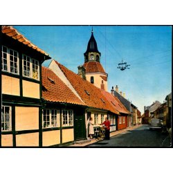 Faaborg - Adelgade med Klokket�rnet - Stender 149 503 002 - Brugt