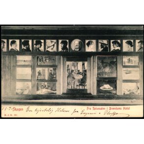 Skagen - Fra Spisesalen i Br�ndums Hotel - M.J.K. 601 - Brugt