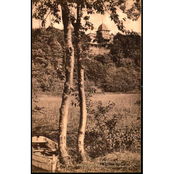 Bornholm - Udsigt til Hotel Jomfrubjerget - F.Srensens Bogh. 17467 - Brugt