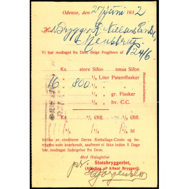 Slotsbryggeriet - Odense  - u/n - Brugt