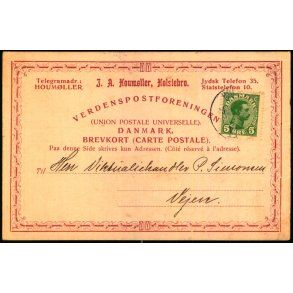 J.A. Houmller - Holstebro - Helsagskort u/n - Brugt