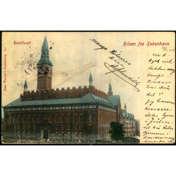 Hilsen fra Kbenhavn -  Rdhuset - Alex Vincent 102 - Brugt