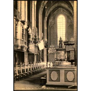 Helsing�r - Interi�r fra Skt. Marie Kirke - Stender H. 1034 K - Ubrugt