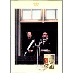 Dronning Margrethe II udrbes af Statsminister Jerns Otto Krag 1972 - u/n - Brugt