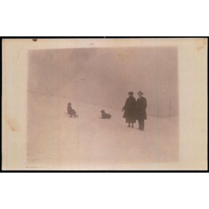 Fotokort Ukendt - Personer i Sne  - Ubrugt