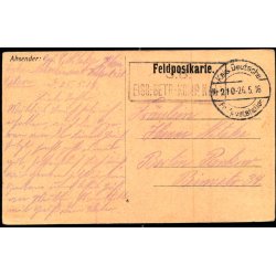 Feldpostkort - Kais. Deutsche Feldpoststation  26 -5 - 16  - Til Berlin - Billedside : Novo-Svenziay