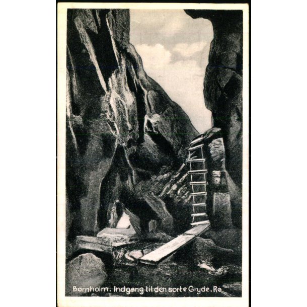 Bornholm - Indgang til den sorte Gryde - R - Colbergs Bogh. 710 - Brugt