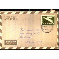 Luftpost Brev fra Israel til Danmark - 26 - 10 - 66