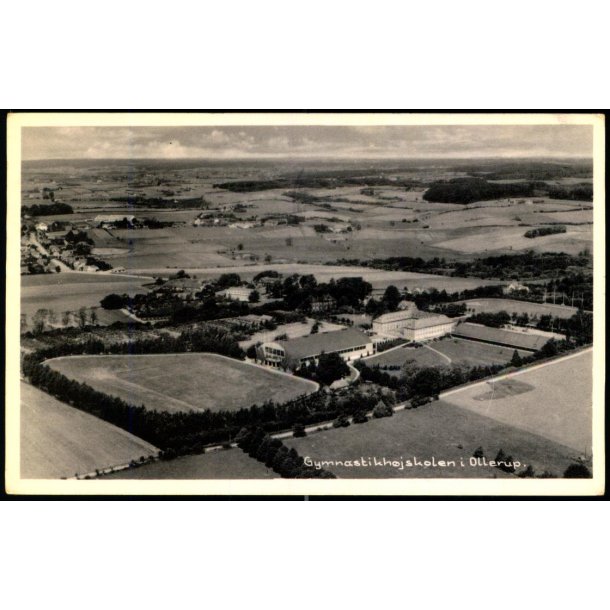 Gymnastikh�jskolen i Ollerup - Luftfoto - Sylvest Jensen 97621 - brugt