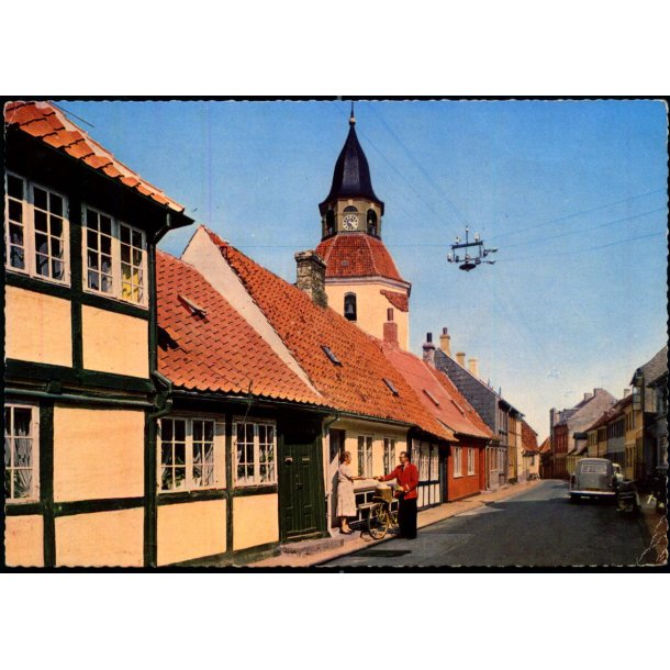 Faaborg - Adelgade med Klokket�rnet - Eneret 40 503/2 - Brugt