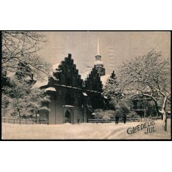 Aarhus - Frue Kirke ved Vintertid - Gl�delig Jul - H.A. Ebbesen 1037 - Brugt