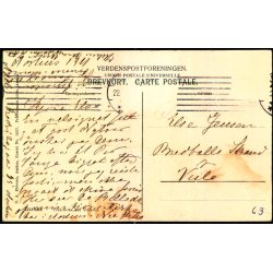 Aarhus - Frue Kirke ved Vintertid - Gl�delig Jul - H.A. Ebbesen 1037 - Brugt