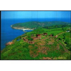 Bornholm - Luftfoto over Hammershus - Trojaborg HAM 7 - Ubrugt