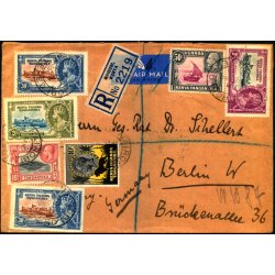 Luftpost Rekommanderet Brev fra Kenya til Tyskland - 21 - 11 - 35